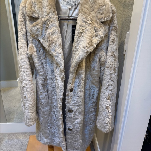Cream Faux Fur Coat - Picture 5 of 9